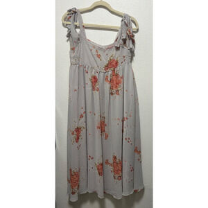 Free People Tied To You Dress Off the Shoulder in Sand Combo Sz Small